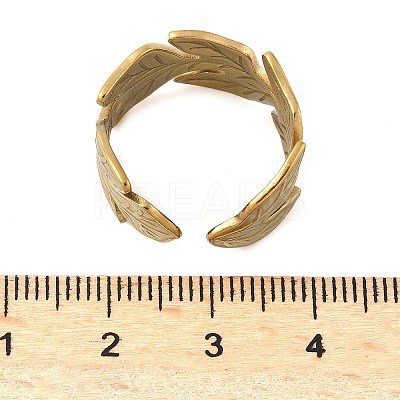 304 Stainless Steel Adjustable Open Cuff Rings for Women LS-RJEW-U060-03C-G-1