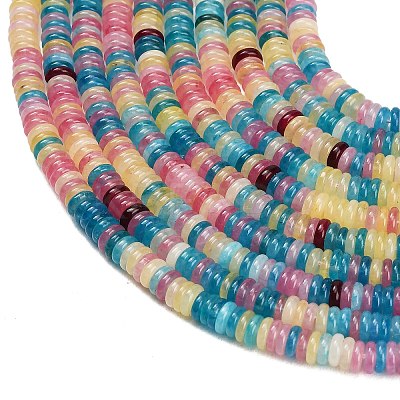 Dyed Natural White Jade Beads Strands GG-CBA47A4-C01-2X6MM-1