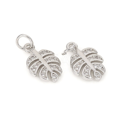 Brass Micro Pave Cubic Zirconia Charms ZIRC-L096-05P-1