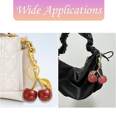 2Pcs 2 Colors Cherry Transparent Resin Pendnats RESI-CJ0004-59-1