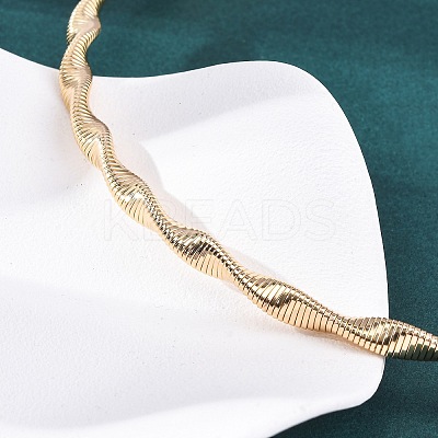 6.5mm Twist Iron Chain Necklaces NJEW-G163-01KCG-1