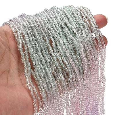 Transparent Painted Glass Beads Strands LS-DGLA-A034-T2mm-A23-1
