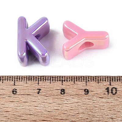UV Plating Opaque Acrylic European Beads OACR-N160-23-1