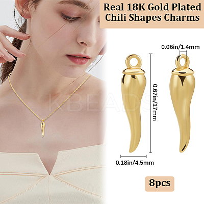 8Pcs Rack Plating Brass Pendants KK-BBC0016-42-1