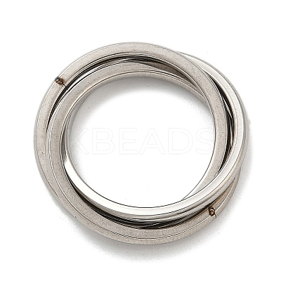 201 Stainless Steel Trinity Interlocking Ring Finger Rings FS-WG6776A-04-1