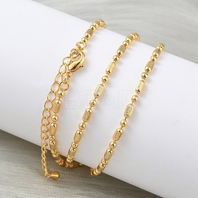 2.5MM Brass Column Ball Chain Necklaces for Women NJEW-B148-04G-1