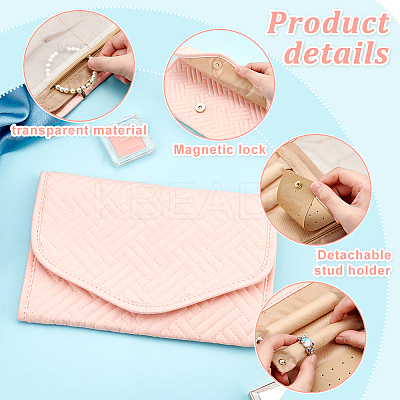 Polyester Envolope Travel Folding Clutch Bag ABAG-WH0035-030C-1