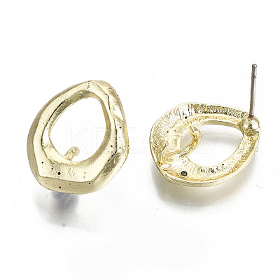 Rack Plating Alloy Stud Earring Findings PALLOY-N155-64-NR-1