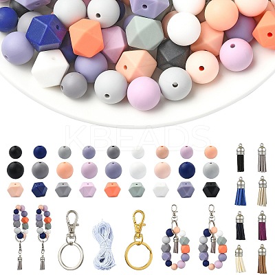 140pcs DIY Keychain Kits DIY-CJ0002-46-1