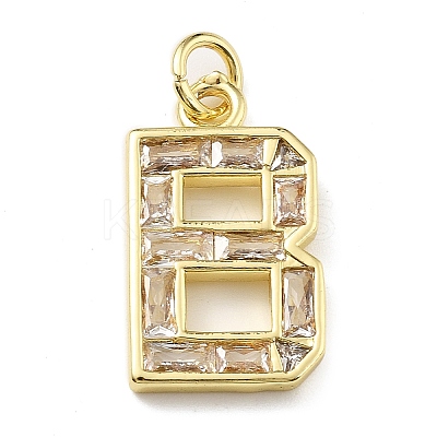Brass Micro Pave Cubic Zirconia Pendants KK-V014-01G-02-1
