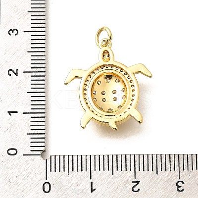 Brass Micro Pave Cubic Zirconia Pendants KK-Q040-02M-G-1