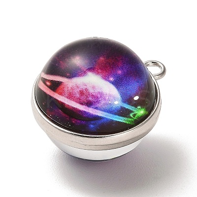 Galaxy Theme Luminous Glass Ball Pendants GLAA-D021-01P-09-1