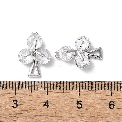 Brass Micro Pave Cubic Zirconia Pendants KK-F872-07P-1
