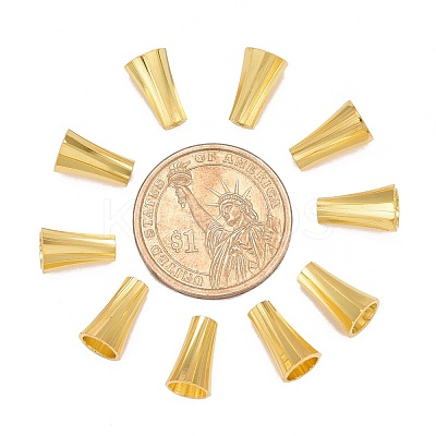 Brass Bead Caps KK-E362-G-1