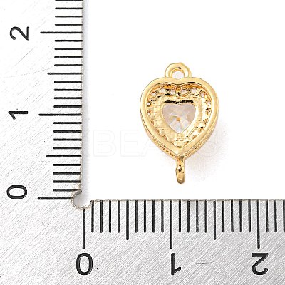 Brass Pave Cubic Zirconia Connector Charms KK-Z072-06G-02-1