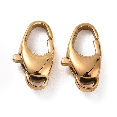 Ion Plating(IP) 304 Stainless Steel Lobster Claw Clasps STAS-F109-01G-1