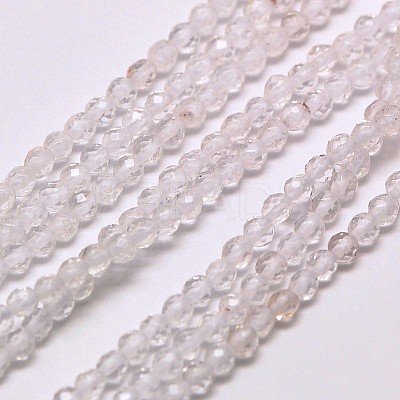 Natural Quartz Crystal Beads Strands G-A129-3mm-04-1