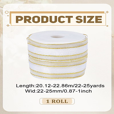 22~25 Yards Solid Color Organza Ribbons SRIB-LP0001-10D-1