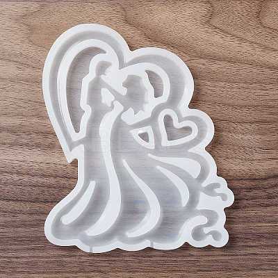 Lovers Shape Food Grade Silhouette Silicone Lollipop Molds LS-DIY-D069-06-1