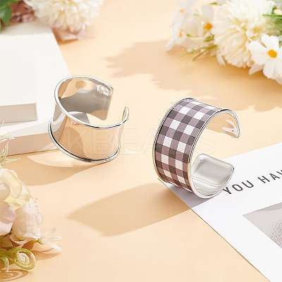 2Pcs Alloy Grooved Bangles FIND-UN0015-98B-1