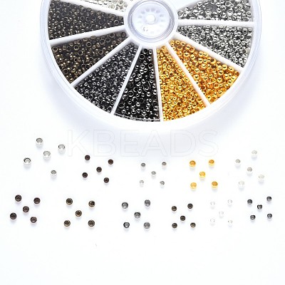 Brass Crimp Beads KK-YW0001-19-1