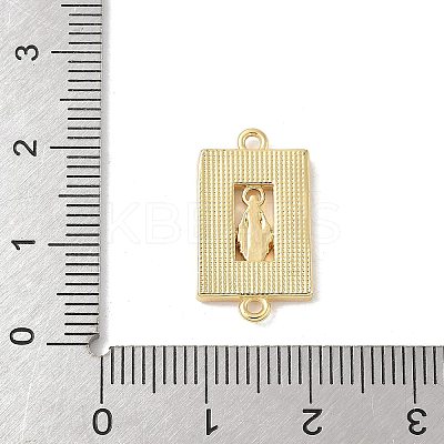 Brass Pave Natural White Shell Religion Connector Charms KK-S522-04A-G-1