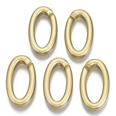 Opaque Spray Painted Acrylic Linking Rings OACR-S021-21A-B01-1