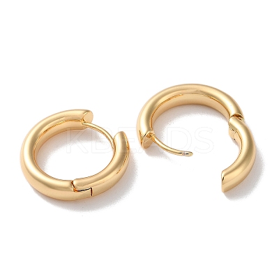 Ring Brass Huggie Hoop Earrings for Women X-EJEW-B056-10G-1