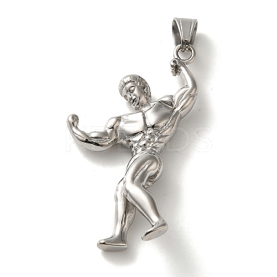 Non-Tarnish Hip Hop Fitness 316L Surgical Stainless Steel Pendants STAS-H194-01P-02-1