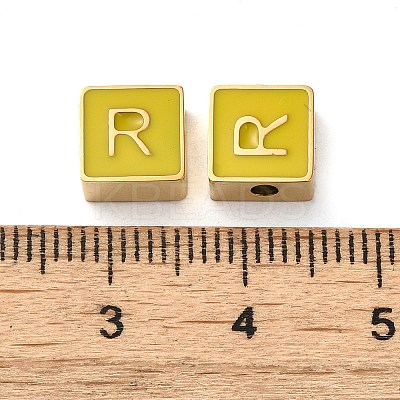 304 Stainless Steel Enamel Beads STAS-L022-293G-R-1
