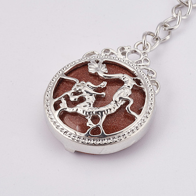 Synthetic Goldstone Keychain KEYC-P041-C04-1