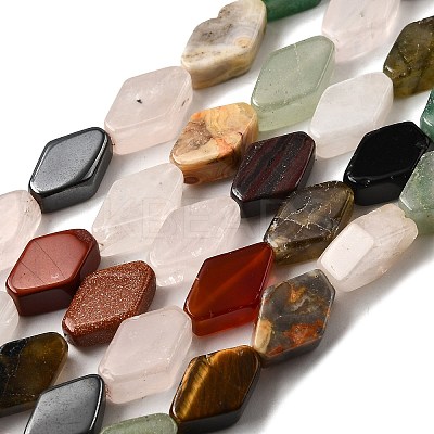Natural & Synthetic Mixed Gemstone Beads Strands G-A279-B02-01-1