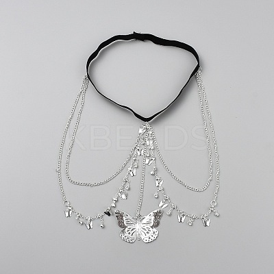 Alloy Sexy Elastic Multilayer Tassel Butterfly Leg Chain FIND-WH0152-847-1
