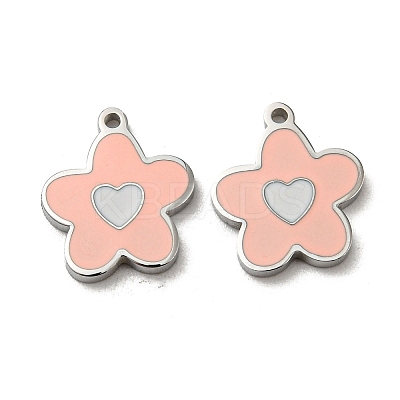 304 Stainless Steel Enamel Charms STAS-L022-017P-1