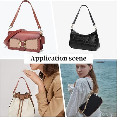 2Pcs 2 Colors PU Leather Bag Handles DIY-FH0003-05-1