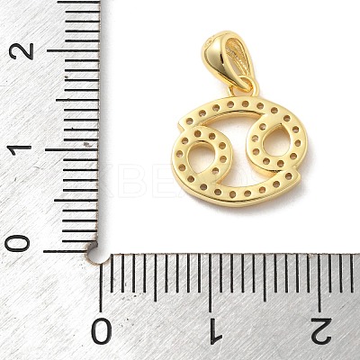 925 Sterling Silver Micro Pave Clear Cubic Zirconia Pendants STER-Z012-06G-10-1