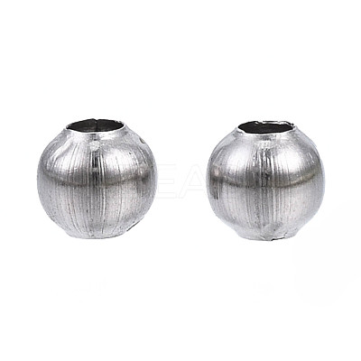 Round 304 Stainless Steel Beads STAS-TAC0004-3mm-P-1