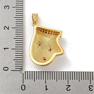 Christmas Brass Micro Pave Cubic Zirconia Pendants KK-H468-02A-03G-1