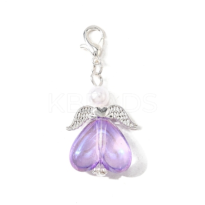 Angel Transparent Acrylic Pendant Decorations HJEW-JM03459-01-1