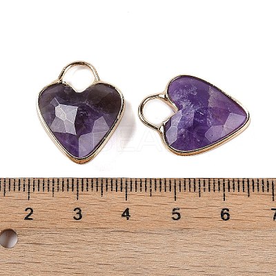 Natural Amethyst Faceted Pendans KK-L218-005G-06-1