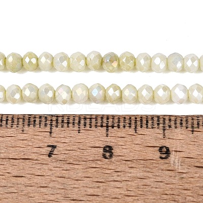 Anti-Tarnish Electroplate Rondelle Glass Beads Strands EGLA-T021-3mm-17-09-1