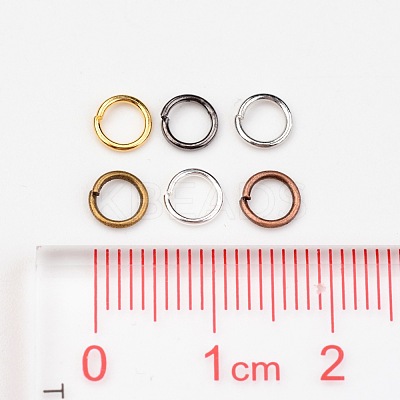 1 Box 6 Color Iron Open Jump Rings IFIN-JP0012-5mm-1