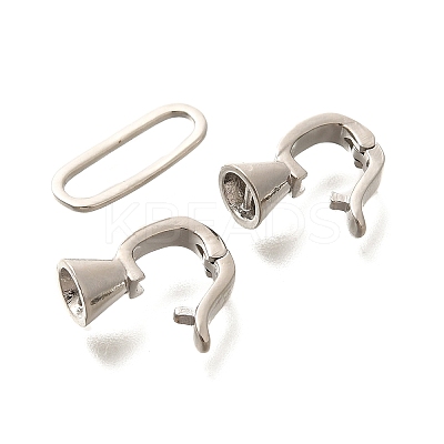 Rack Plating Brass Fold Over Clasps KK-H508-05P-1