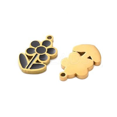 Ion Plating(IP) 304 Stainless Steel Enamel Charms STAS-M102-52G-1