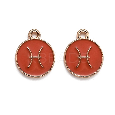 Alloy Enamel Pendants ENAM-S124-01B-12H-1