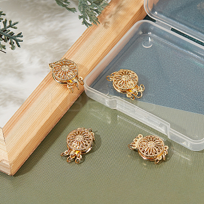 Brass Box Clasps KK-PH0004-65G-1