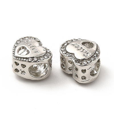 Rack Plating Alloy Rhinestone European Beads PALLOY-P289-30P-1