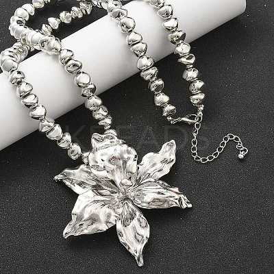 CCB Plastic Beaded Necklaces NJEW-P319-01P-1