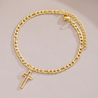 Hollow Cross Alloy Charm Bracelets WG9D531-01-1