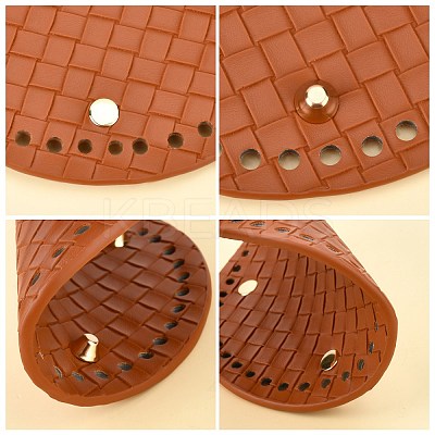 3Pcs 3 Colors Leather Flat Round Bottom FIND-WR0003-78-1